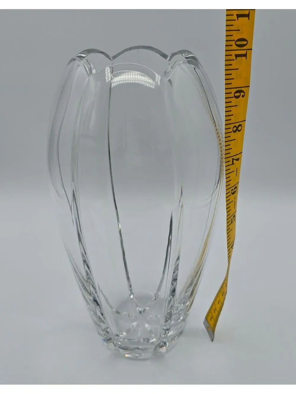 Vintage Miller Rogaska Tulip Crystal Vase Signed Slovenia 10